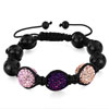 Light  Rose  And Light Peach And Amethyst Rhinestone Disco Ball  ... 