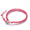 Red Stone Black Cotton String Chan Luu Wrap Bracelet