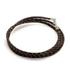 Black Leather Woven Beads Charms Bracelets