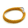 Topaz Yellow Leather Woven Beads Charms Bracelets Fit All Brands