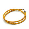 Topaz Yellow Leather Woven Beads Charms Bracelets Fit All Brands