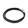 Black Leather Woven Wrist Chain Fits Beads Charms Bracelets Fit All Brands