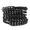 Black Turquoise Beads Chan Luu Wrap Bracelets On Black Leather Bead Bracel...