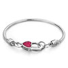 Pink Heart Lock Snake Chain