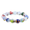 Bracelets - Flower Pattern With Silm April Crystal Bracelet