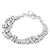 Six Strand Chain With Little Beads Silver Plated Bracelet