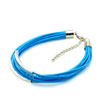Aquamarine Blue Leather Bracelet