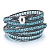 Sapphire Chan Luu Wrap Bracelet On Brown Leather Bead Bracelets