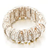 Classic White Turquoise Beads Wide Bracelets