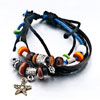 Pugster Multiple Brown And Yellow Beads Leather With Small Star