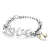 Silver Plated Words Love Silver Chain Bracelets