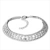 April Birthstone Crystal Heart Inlay Ankle Bracelet