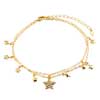 Bracelets - Gold Plated Star Shape Ankle Bracelet