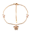 Colorful Butterfly With November Birthstone Gold Chained Hotwife Anklets B...