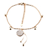 Flower Shaped With Gold Chained April Birthstone Hotwife Anklets Bracelet