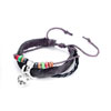 Decorative Black,Brown Leather Bracelet Bracelets Bead Bracelets
