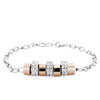 Chain With Rose Gold Round&amp;Silver Tone Round With April Birthstone Cle...