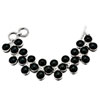 Classic Black Flower Stone Bracelet