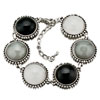 White Black And Gray Circle Stone Bracelet