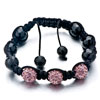 Triple Light Siam Disco Ball Rhinestone Adjustable Shamballa Bracelet Bead Bracelets
