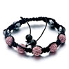Five Light Siam Ball Rhinestone Adjustable Shamballa Bracelet Bead Bracelets