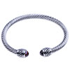 Red Crystal Head 925 Sterling Silver Bracelet