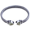 Light Yellow Crystal Head 925 Sterling Silver Bracelet