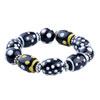 Black Drum Shaped Evil Eye Moran Glass Beaded Bracelets Necklace