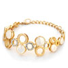 Alternate Gold Round And Round With Shell And Round With Rhinestone Crysta...