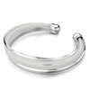Classic White Hollow Copper Bracelet With Irregular Round Metal