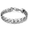 Silver Tone Chained Ovals With Pattern Bracelet