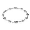 Flowers With April Birthstone Clear Crystals Bracelet