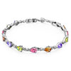 Colorful Crystal Drops And Little Round Bracelet