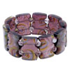 Rainbow  Pattern  Red Murano  Glass  Bracelet