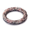 Jan Birthstone Garnet Red Silver Tone Bracelet