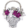 Basket Of Flowers Brooch