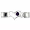 Id Heart  Link  February Amethyst Color Birthstone  Italian   ... 