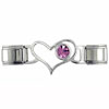 Id Heart Link June Pearl Color Birthstone Italian Charm