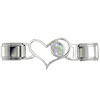Id Heart Link October Pink Tourmaline Color Birthstone Italian Charm