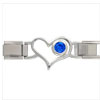 Id Heart Link December Blue Zircon Color Birthstone Italian Charm