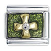 Cross Green Italian Charm