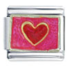 Heart Pink Italian Charm