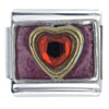 Rhinestone Heart Red Italian Charm
