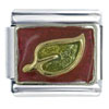 Leaf On Red Italian Charm