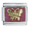 Butterfly On Mauve Italian Charm