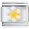 Golden Sparkling  Flower   Italian   Charm 