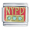 Nypd Police Hot Pink Italian Charm