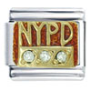 Nypd Police Orange Italian Charm