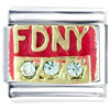 Red Studded Fdny Italian Charm