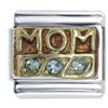 Mom Orange And Blue Italian Charm